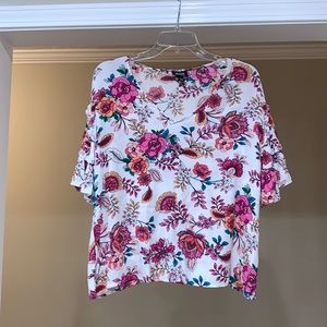 a.n.a. Floral Print Blouse Size Large